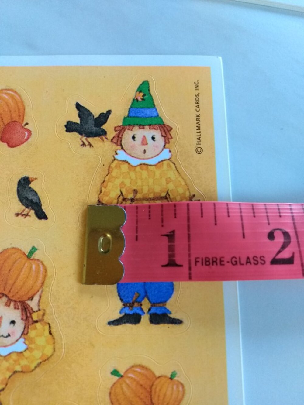 Vintage 90s Halloween Stickers Hallmark Patchwork Pumpkins and Scarecrows - Picture 13 of 16